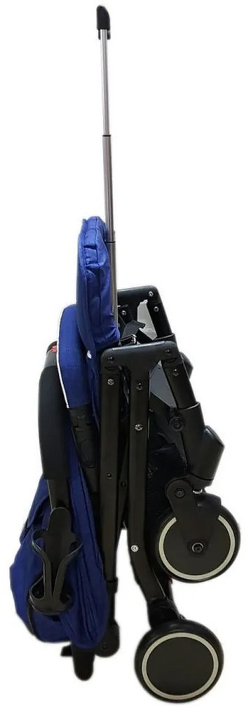 Carucior sport ultracompact pentru copii NOVOKIDS™ Baby C Trolley, Transformabil in troller, Spatar reglabil 3 trepte, Frana picior ,Pliabil,Bleumarin
