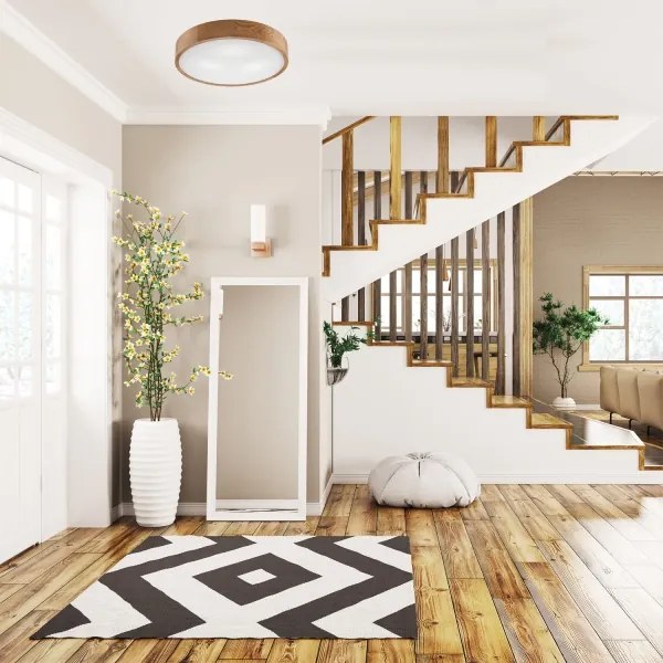 Plafonier OAK 3xE27/60W/230V stejar Ø 47,5 cm