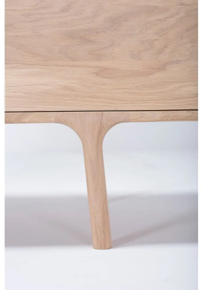 Comodă TV din lemn masiv de stejar Gazzda Fawn Natural