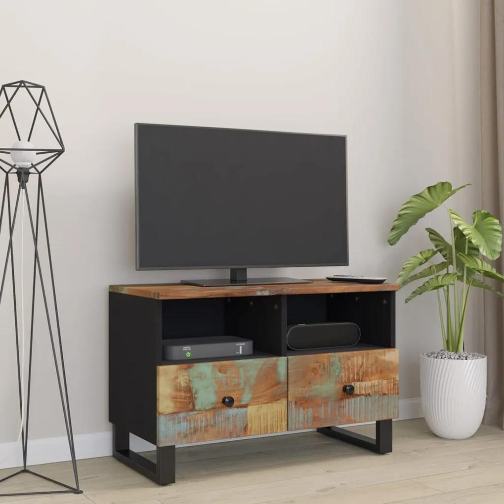Comoda TV, 70x33x46 cm, lemn masiv reciclat 1, Lemn masiv reciclat