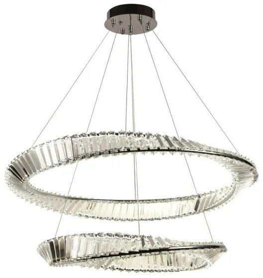 Lustră LED dimabilă pe cablu LED/90W/230V 3000-6500K crom + telecomandă