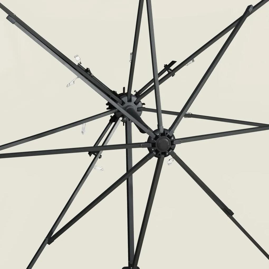 Umbrela suspendata cu invelis dublu, nisipiu, 250x250 cm Nisip