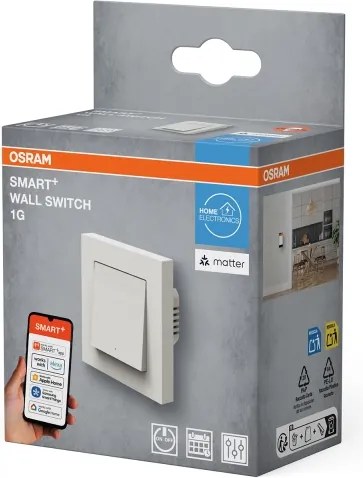Osram - Întrerupător SMART+ MATTER 230V Wi-Fi cu un singur buton