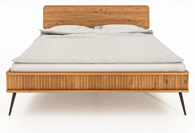 Pat matrimonial din lemn de stejar 140x200 cm Kula 1 - The Beds
