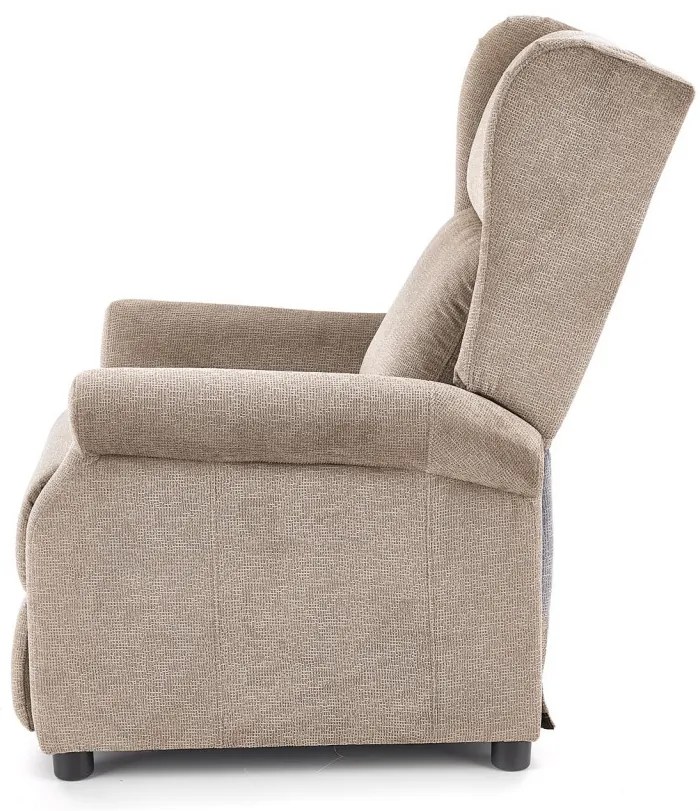 Fotoliu recliner cu functie de masaj Agustin M stofa bej