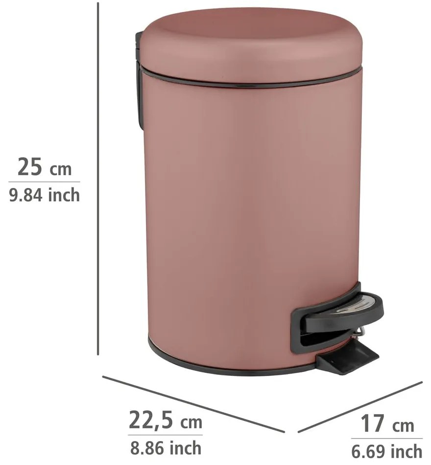 Coș de gunoi cu pedală din oțel 3 l Leman – Wenko