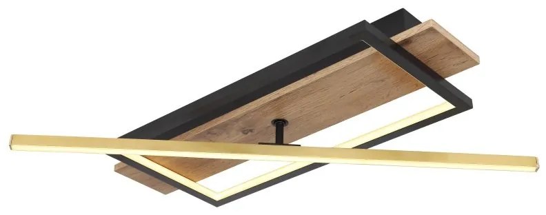 Plafoniera LED design indistrial Beatrix negru 60,5x20cm