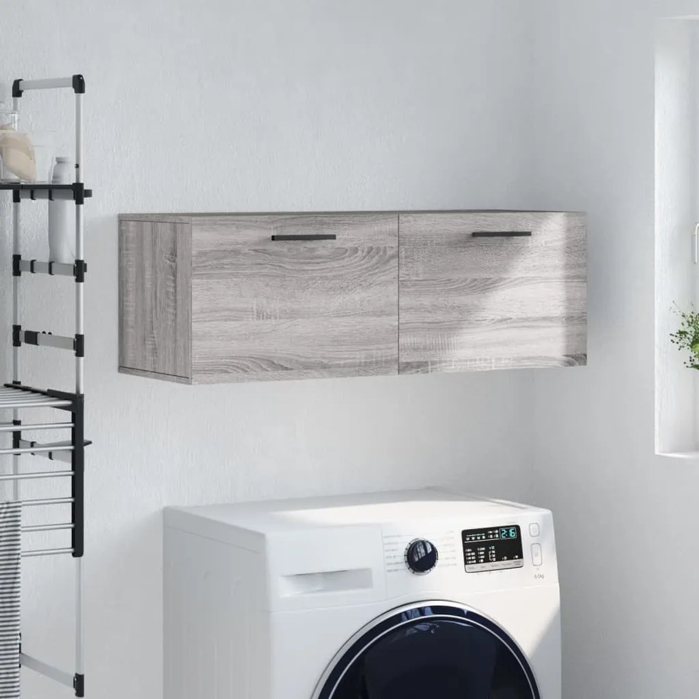 vidaXL Dulap de perete, gri sonoma, 100x36,5x35 cm, lemn prelucrat