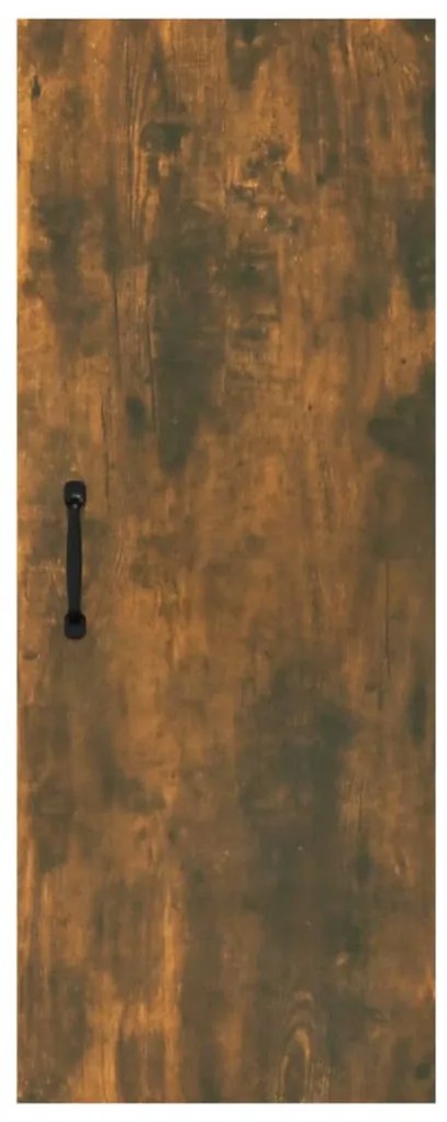 Dulap de perete suspendat, stejar fumuriu, 34,5x34x90 cm, lemn 1, Stejar afumat