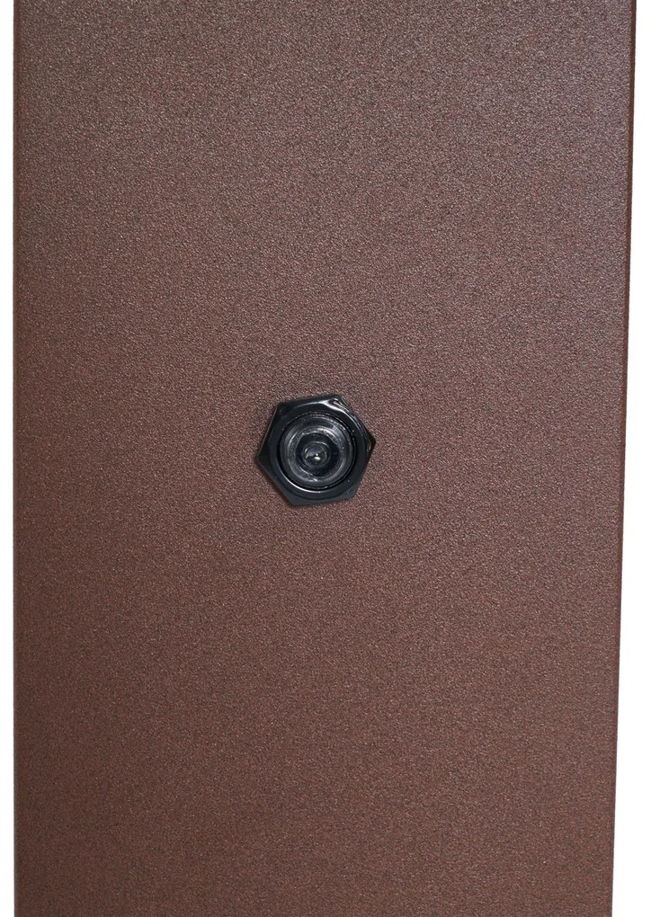 Bornă de exterior industrială Maro ruginiu cu sticlă fumurie 70 cm cu senzor crepuscular IP44 - Denmark