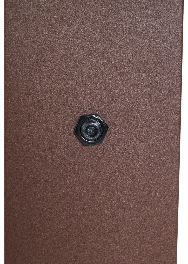 Lampa de exterior industrială maro rugină cu sticlă fumurie 70 cm cu senzor crepuscular IP44 - Denmark