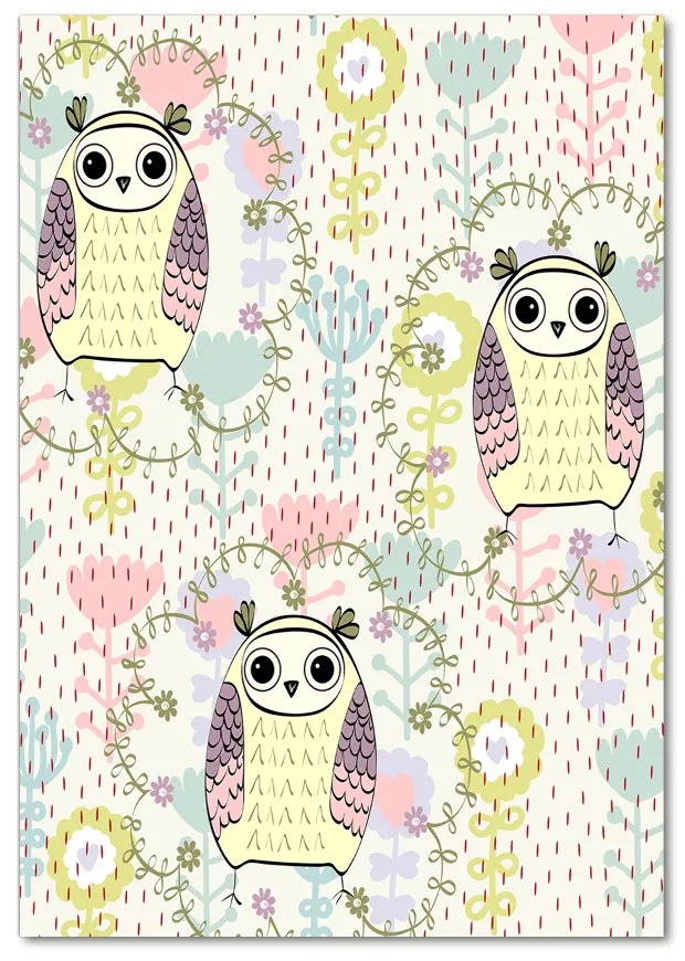 Tablou Printat Pe Sticlă Owls