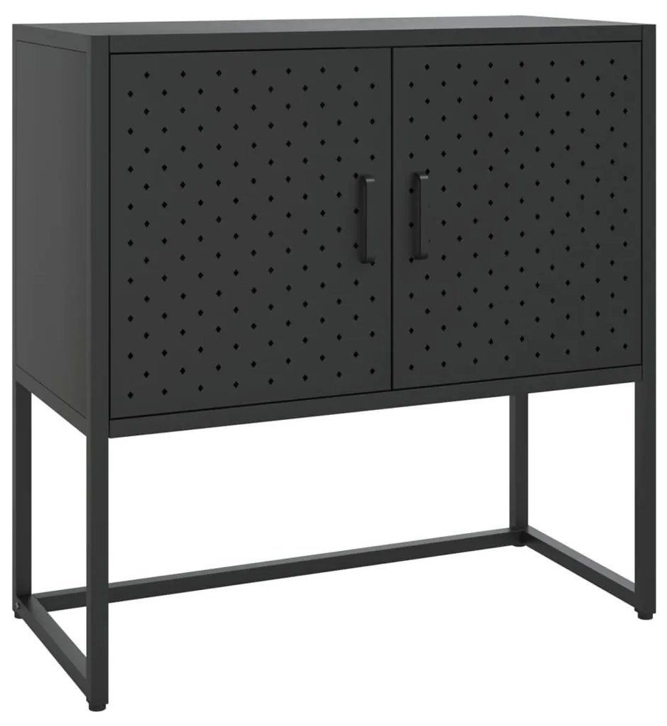 335871 vidaXL Servantă, negru, 75x35x75 cm, oțel