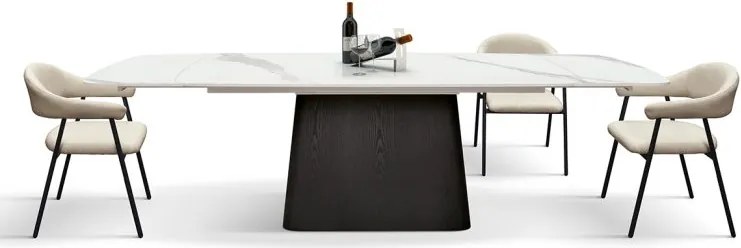 Masă ceramică extensibilă Trevior 180/100 cm + 2 extensii de 40 cm