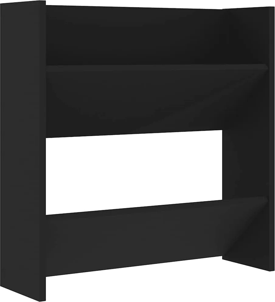 vidaXL Pantofar de perete, negru, 60x18x60 cm, PAL
