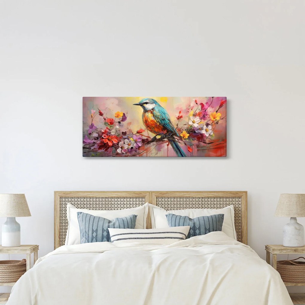 Tablou - Pictura de o pasăre (120x50 cm)