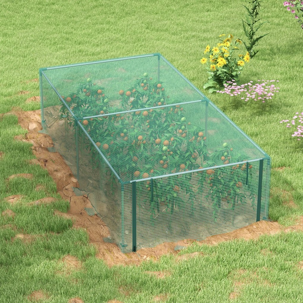 Outsunny Seră de grădină seră pentru roșii cu protecție din filet HDPE, dim. 125L x 248l x 62,5H cm | Aosom Romania