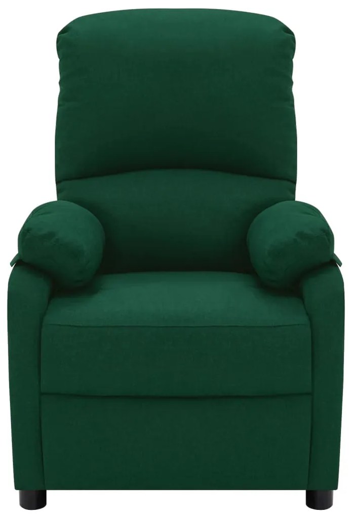 324085 vidaXL Fotoliu de masaj, verde închis, material textil