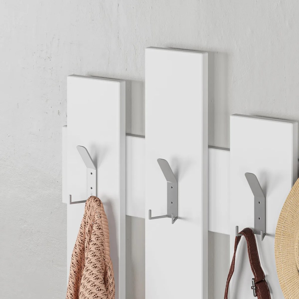 Cuier de perete Wave White, mat