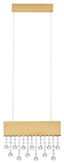 Lustra LED suspendata stil elegant CRISTA aurie