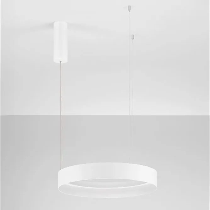 Lustra circulara aluminiu alb LED CCT LUMIA 50cm