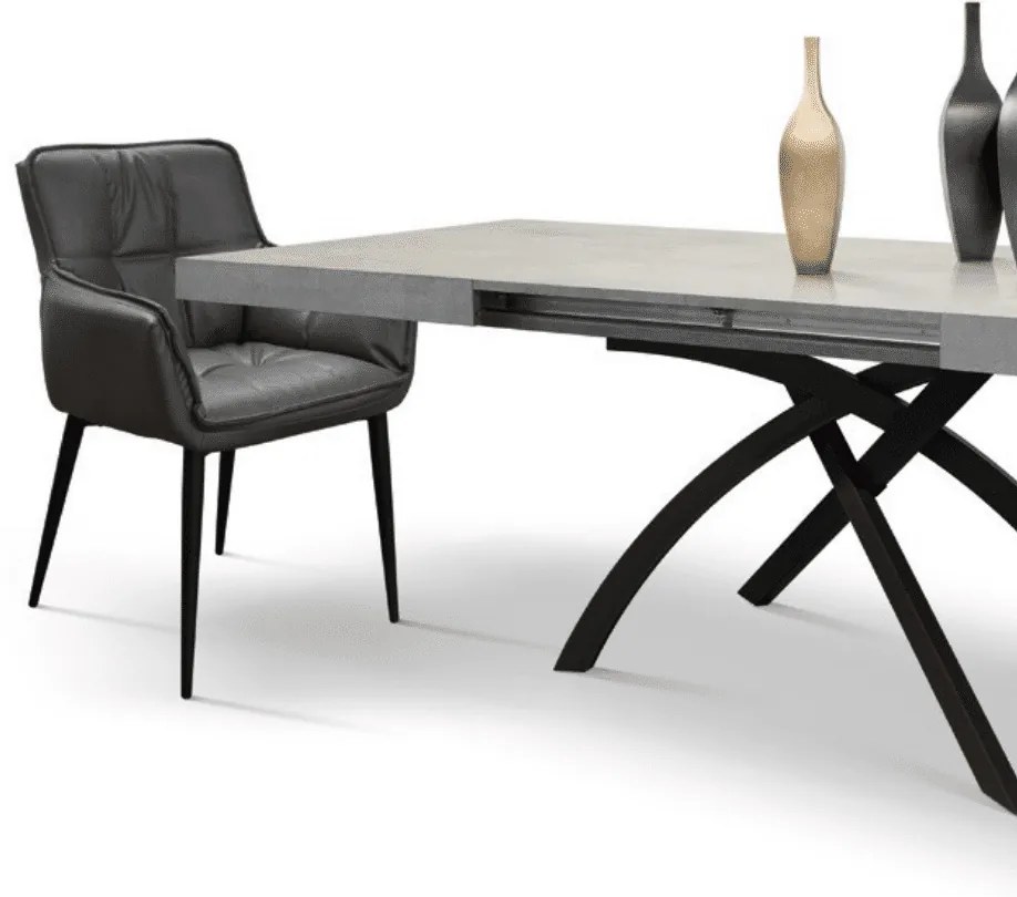 Scaun tip fotoliu Rivier,structura metalica ,piele ecologica