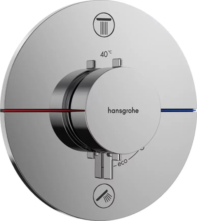 Baterie cada-dus incastrata Hansgrohe ShowerSelect Comfort S crom lucios fara corp incastrat