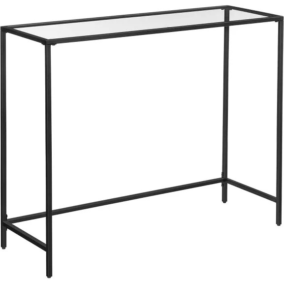 Consola Cu Picioare Reglabile, Negru, 100 X 35 Cm