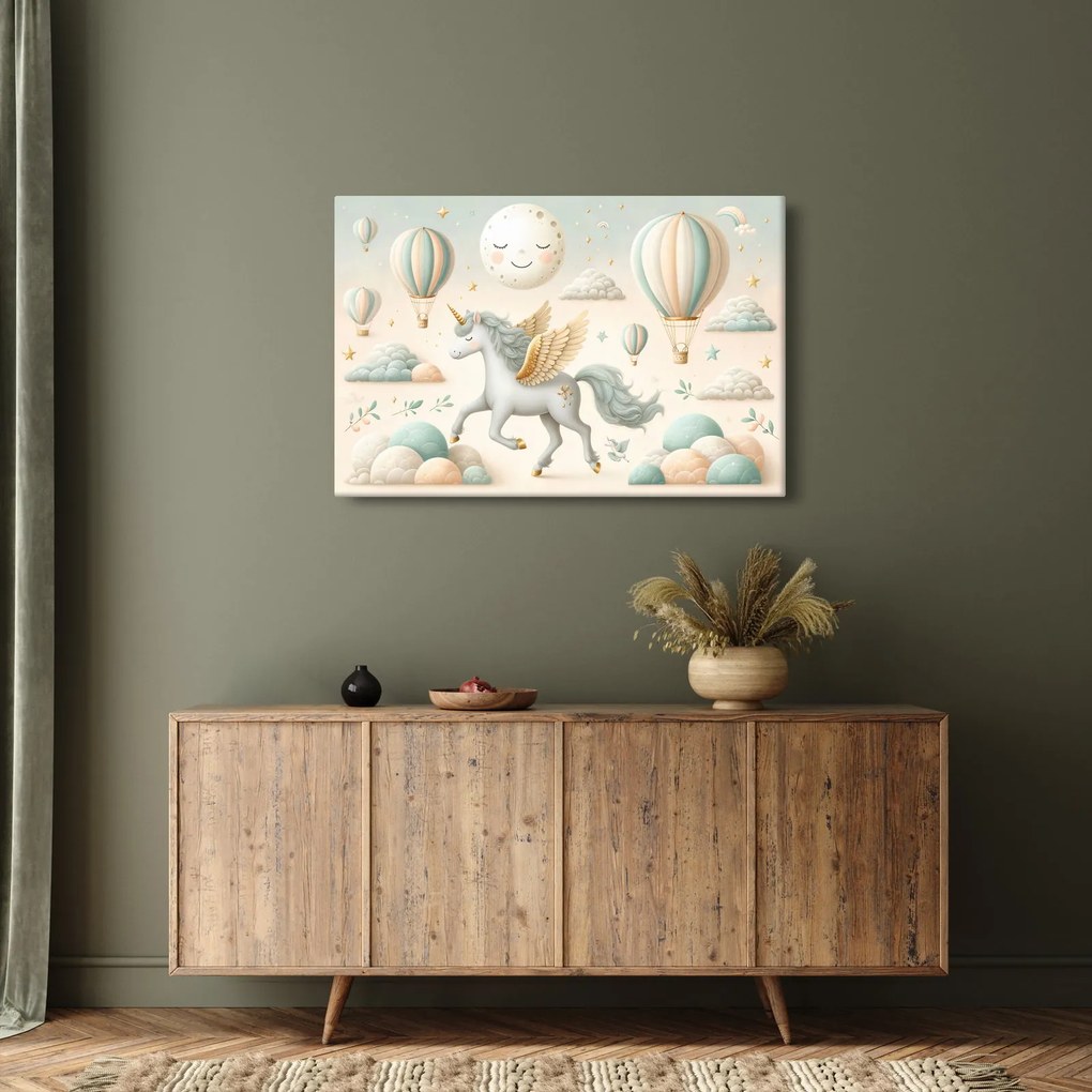 Tablou - Unicorn fericit (90x60 cm)