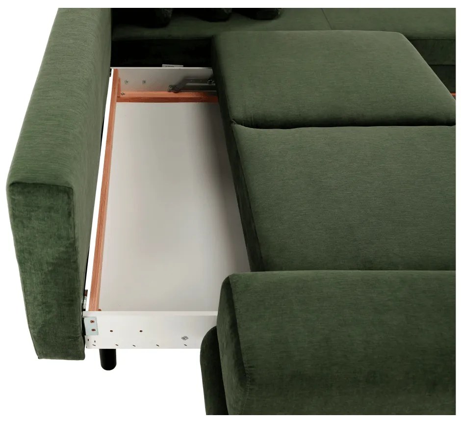 Canapea, verde, model dreapta, SELBY