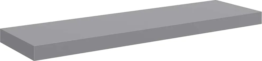 vidaXL Raft de perete suspendat, gri, 80x23,5x3,8 cm, MDF