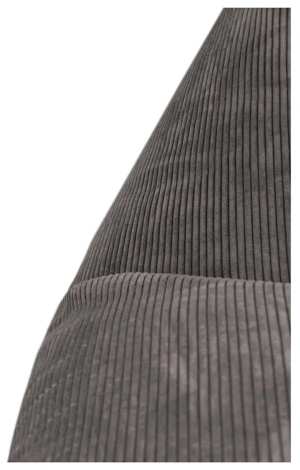 Fotoliu bean bag maro cu tapițerie din catifea reiată Razzmatazz – SLOWDOWN