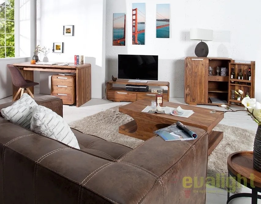 Dulap cu sertare si role, colturi rotunjite din lemn de trandafir Goa 60cm A-35896 VC