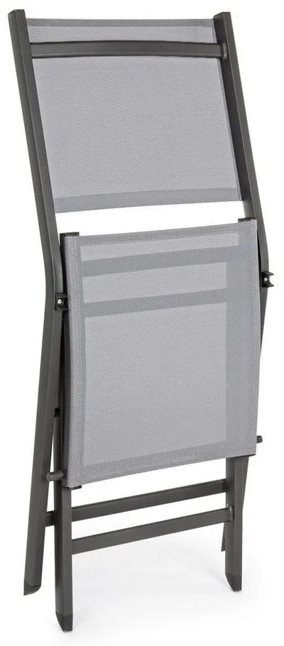 Scaun de grădină gri din metal Elin – Bizzotto