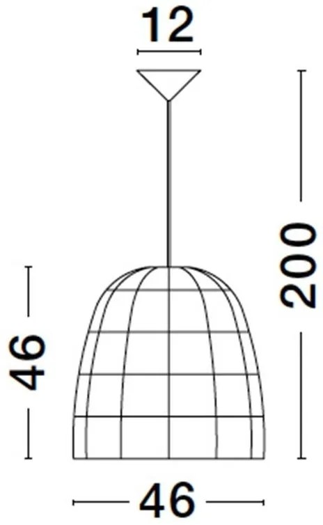Lustra / Pendul modern design natural ratan MARLO D-46cm