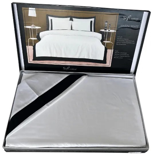 Lenjerie de pat dublu MARINO, 6 buc Set pentru pat matrimonial