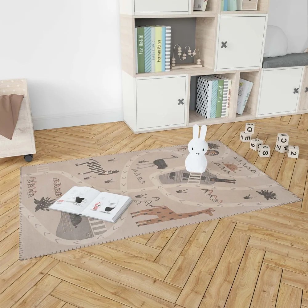Covor pentru copii Nattiot Little Savannah, 100 x 140 cm