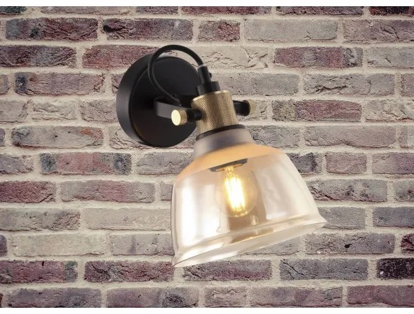 Aplică ASGARD 1xE27/11W/230V bej/neagră/aurie Klausen 101000