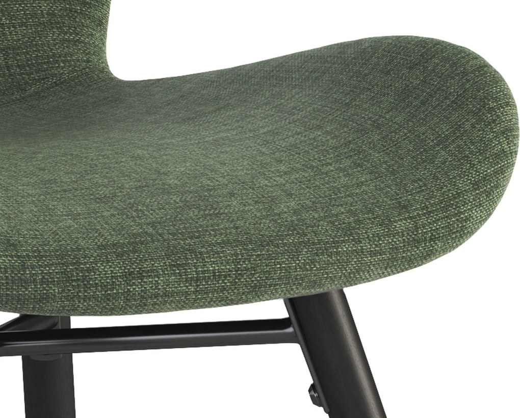 MAZZONI EXPORT ALTEA Verde (țesătură Rio 140) / picioare negre – SCAUN MODERN PENTRU LIVING / SUFRAGERIE / BUCĂTĂRIE / BIROU
