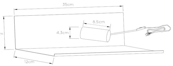 Lucide 06218/01/30 - Aplică perete SEBO 1xE27/40W/230V negru