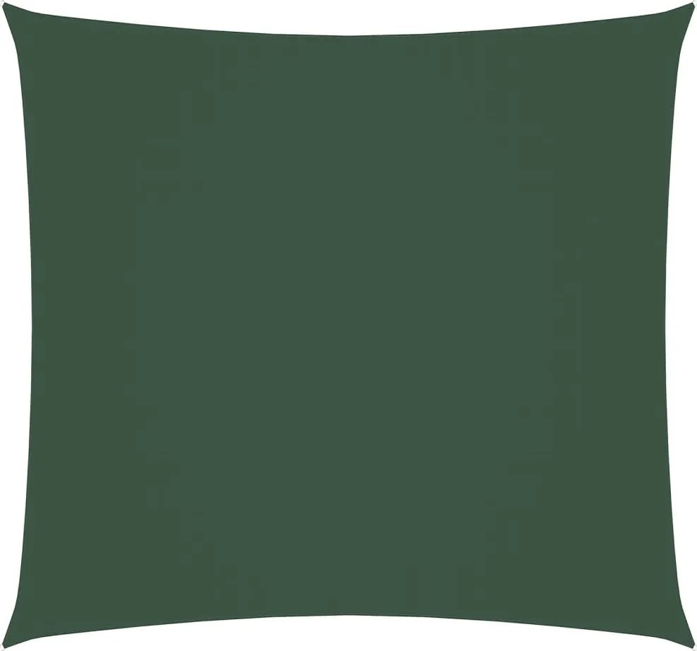 vidaXL Pânză parasolar, verde închis, 5x5 m, țesătură oxford, pătrat