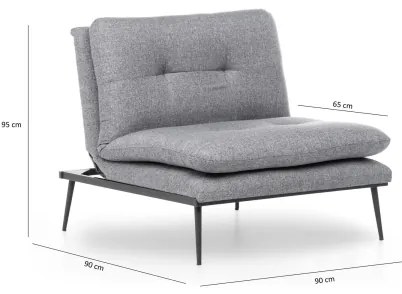 Fotoliu extensibil SPEAKY, gri