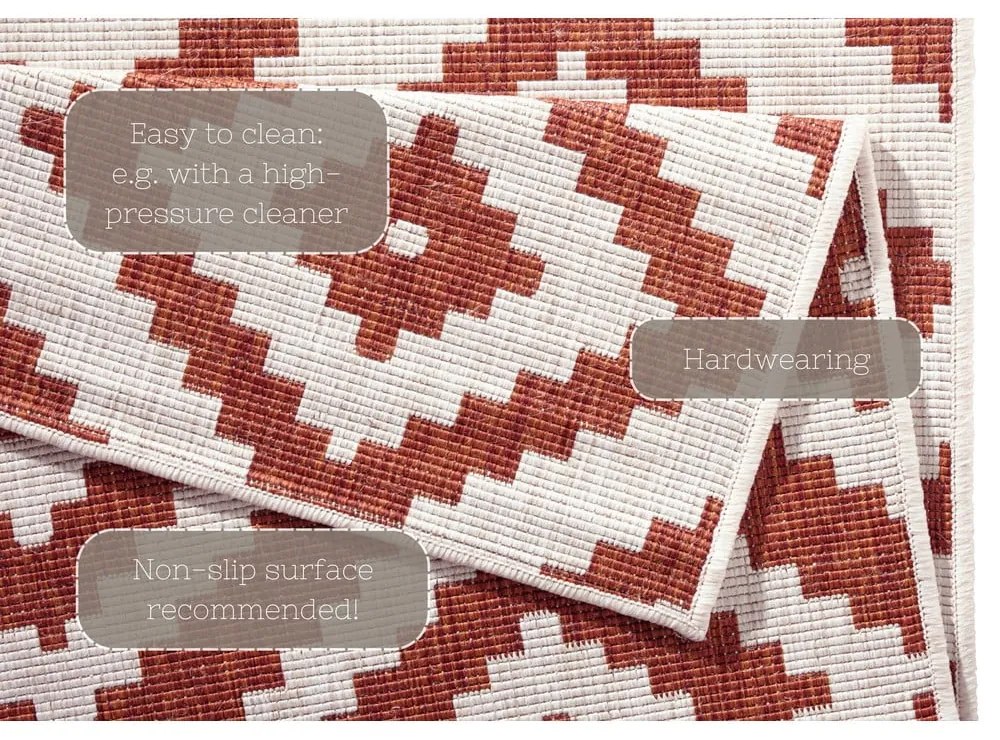 Covor adecvat pentru exterior NORTHRUGS Malta, 120 x 170 cm, maro - crem