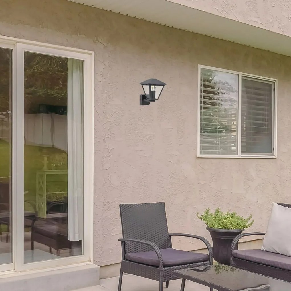 Aplica pentru iluminat exterior design modern IP44 Paravento negru