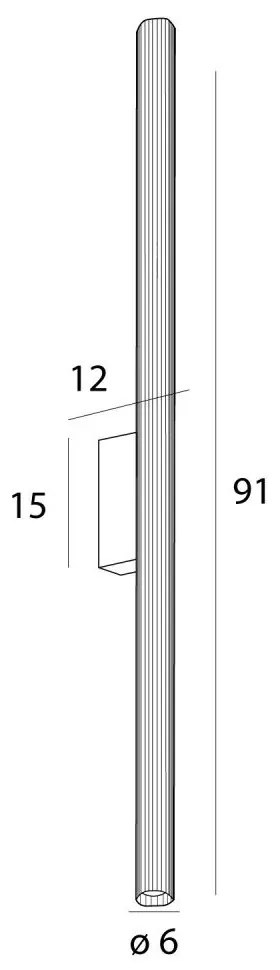 Aplica LED baie iluminat elegant IP44 Fayette H-91cm