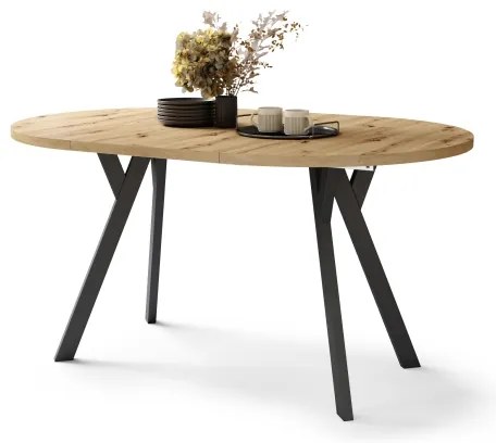 Masă extensibilă ARTUR stejar artisan/negru