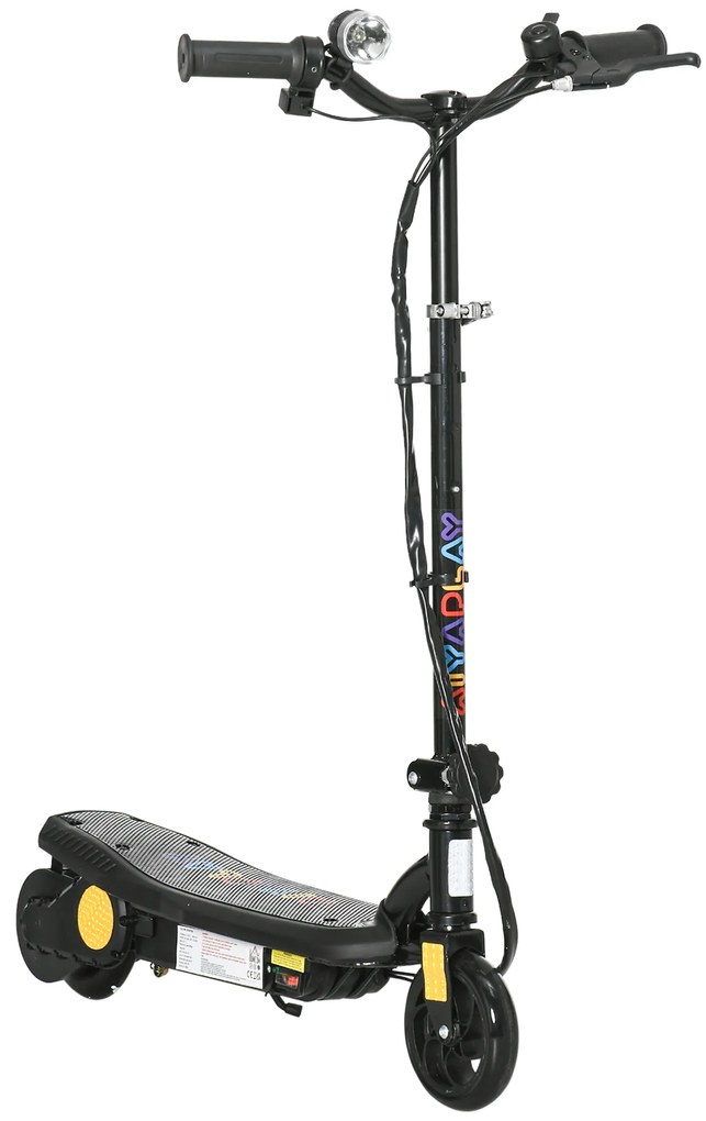 HOMCOM Trotinetă electrică 120 W pliabilă pentru copil 7-14 ani 12 km/h maxim autonomie 10 km maxim negru | Aosom Romania