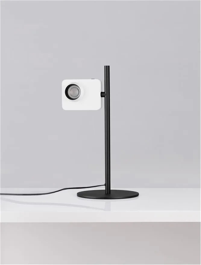 Lampa de masa LED cu spot directionabil stil minimalist KEDROS alb