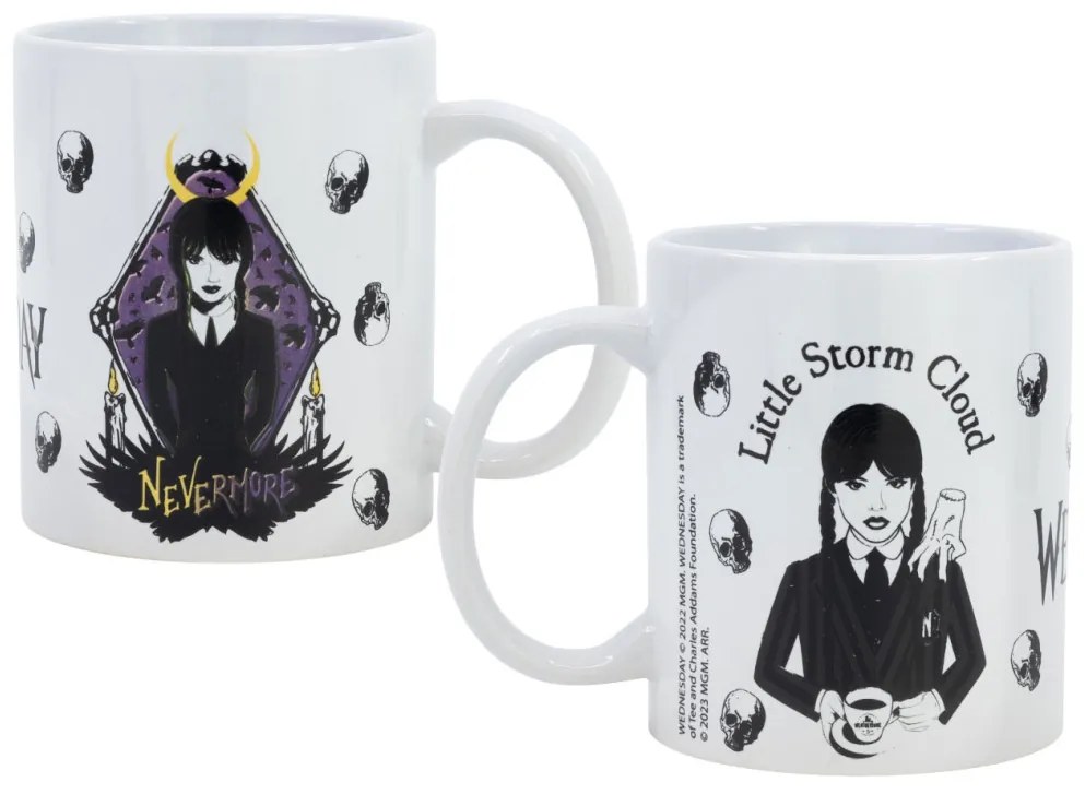 Wednesday Nevermore cana de porțelan de 325 ml (11 oz) în cutie cadou