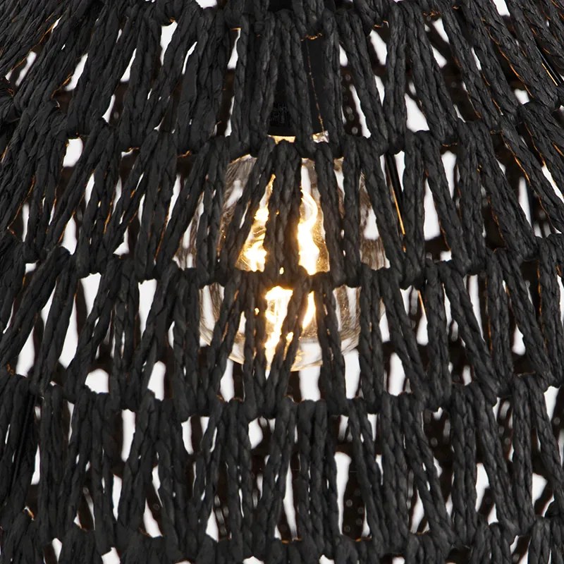 Lampă suspendată retro neagră 45 cm - Lina Drop